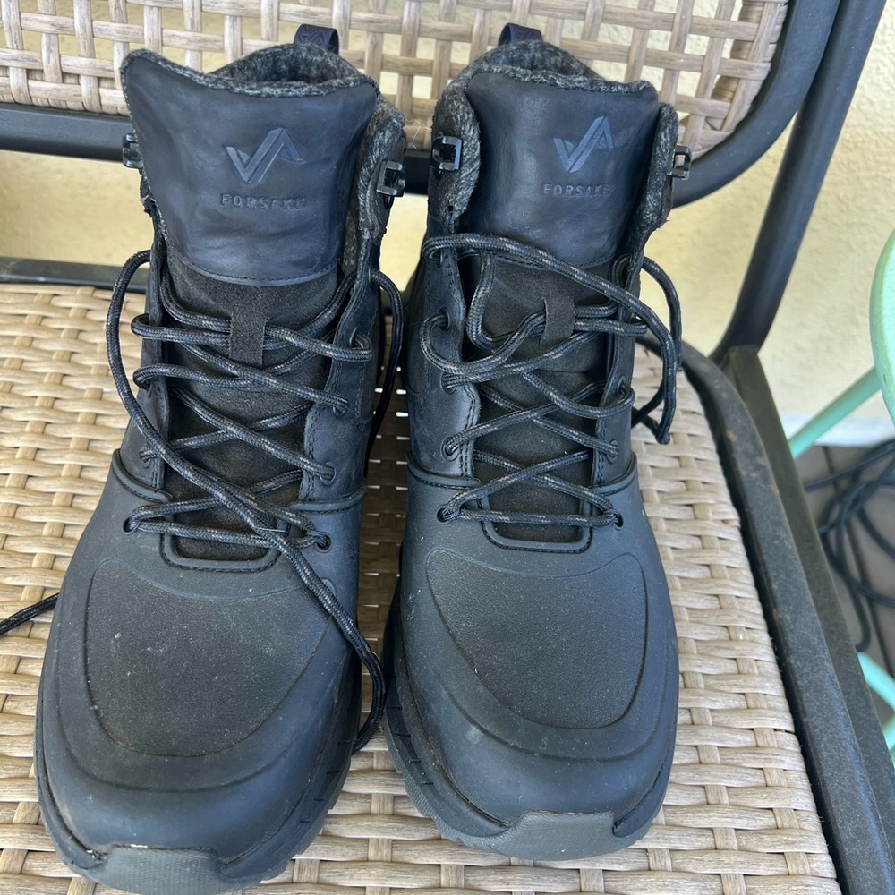 Forsake Black Lace-Up Waterproof Boots